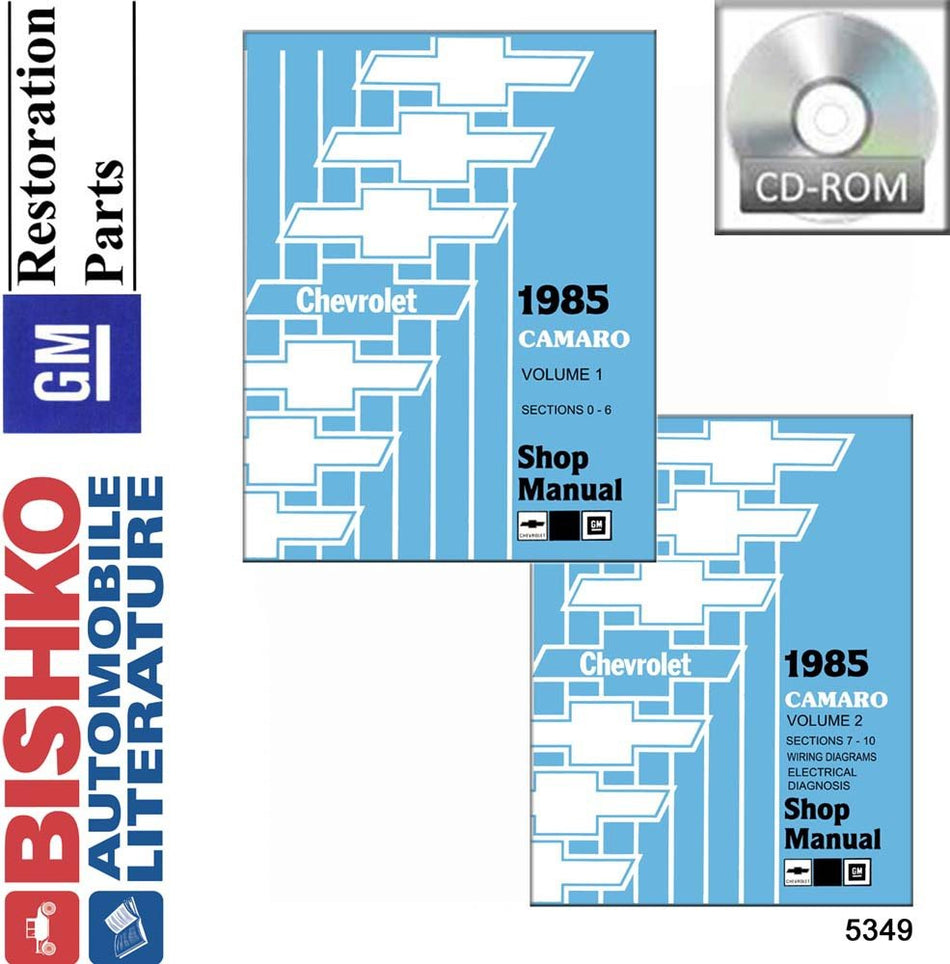 bishko automotive literature 1985 Chevrolet Camaro Shop Service Repair Manual CD Engine Drivetrain Wiring