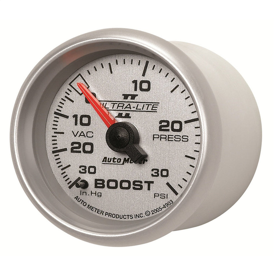 Auto Meter 4903 Ultra-Lite II 2-1/16 30 in. Hg/30 PSI Mechanical Vacuum/Boost Gauge