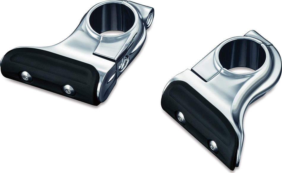 Kuryakyn 7615 Motorcycle Accessory: Universal Toe Rest Cruise Pegs for Motorcycles with 1-1/4 Round Engine Guards, Chrome, 1 Pair