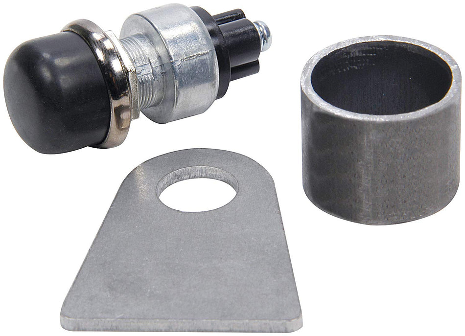 Push Button Switch, Starter, Momentary, 12V, Remote Mount, Steel, Unwelded, Each