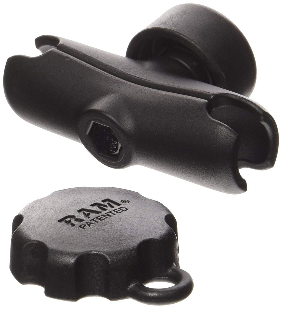 RAM Mounts (RAM-B-201-SU Double Socket Arm with Pin-Lock Security Knob and Key Knob for 1 Ball Base. Overall Length: 3.69