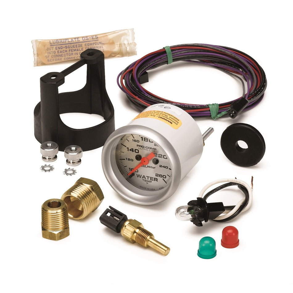 Auto Meter 4355 Ultra-Lite Electric Water Temperature Gauge