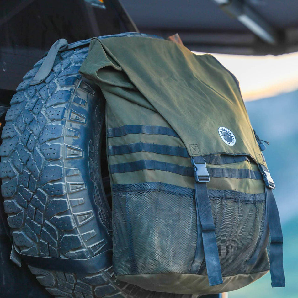 Canyon Extra Large Trash Bag Tire Mount - #16 Waxed Canvas