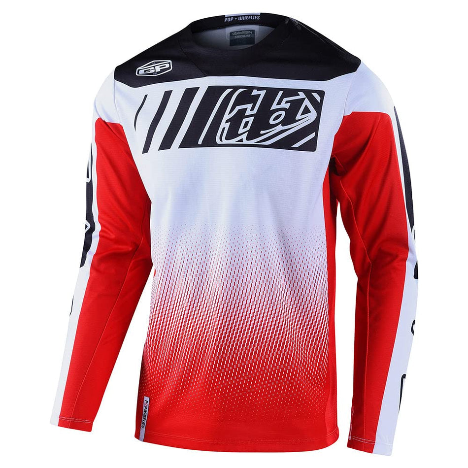 Troy Lee Designs GP Icon Jersey - Motocross Dirt Bike ATV Enduro Dual Sport Racing Off Road Long Sleeve Riding Gear - Adult Mens (Red, MD)