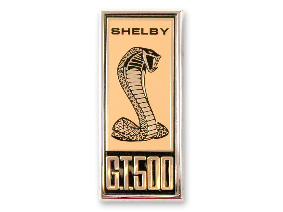 Scott Drake S7MS-16098-B Shelby G.T. 500 Fender Emblem - Black and Gold