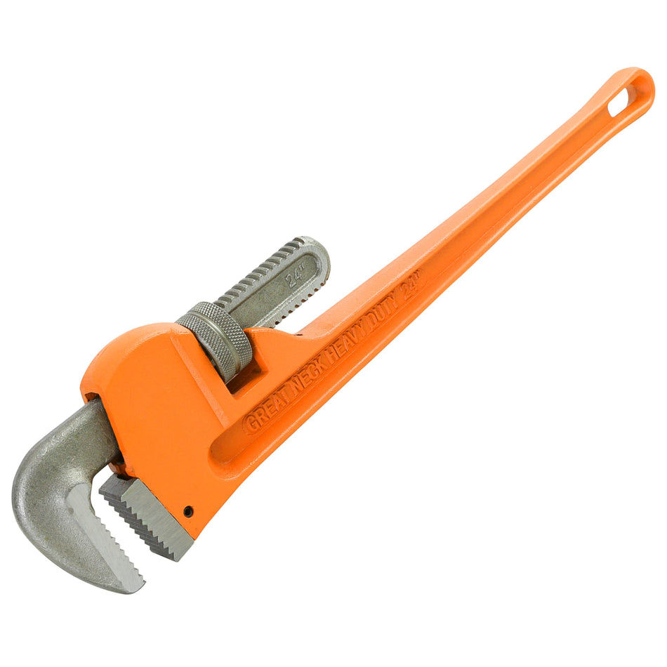 Great Neck PW24 Pipe Wrench 24" | Heavy Duty Pipe Wrench | Large-Scale Plumbing Tool | Precision Jaw, Snugly Fits Just about Any Pipe | The Only Pipe Wrench You Need to Get your Plumbing Project Done
