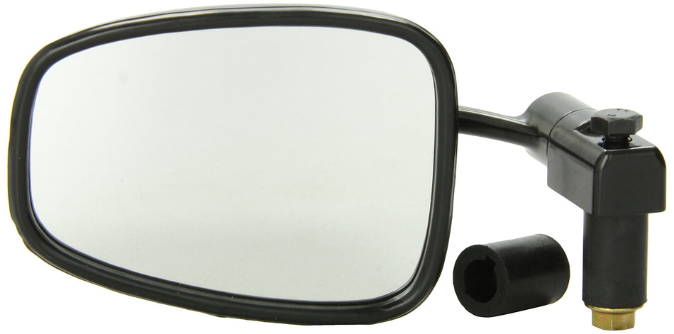 Ken Sean 920030 Matte Black 7/8 Universal Semi-Rectangle Bar End Mirror