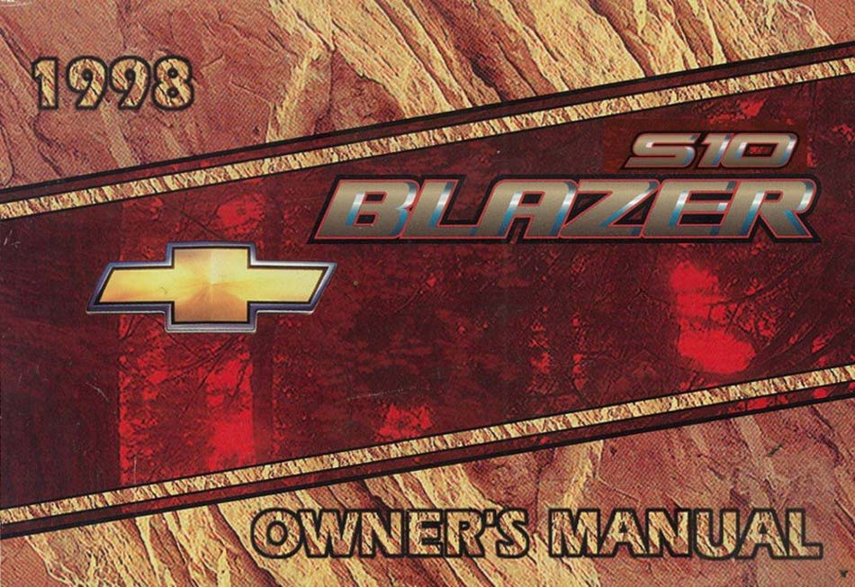 bishko automotive literature 1998 Chevrolet S10 S-10 Blazer Owners Manual User Guide Reference Operator Book