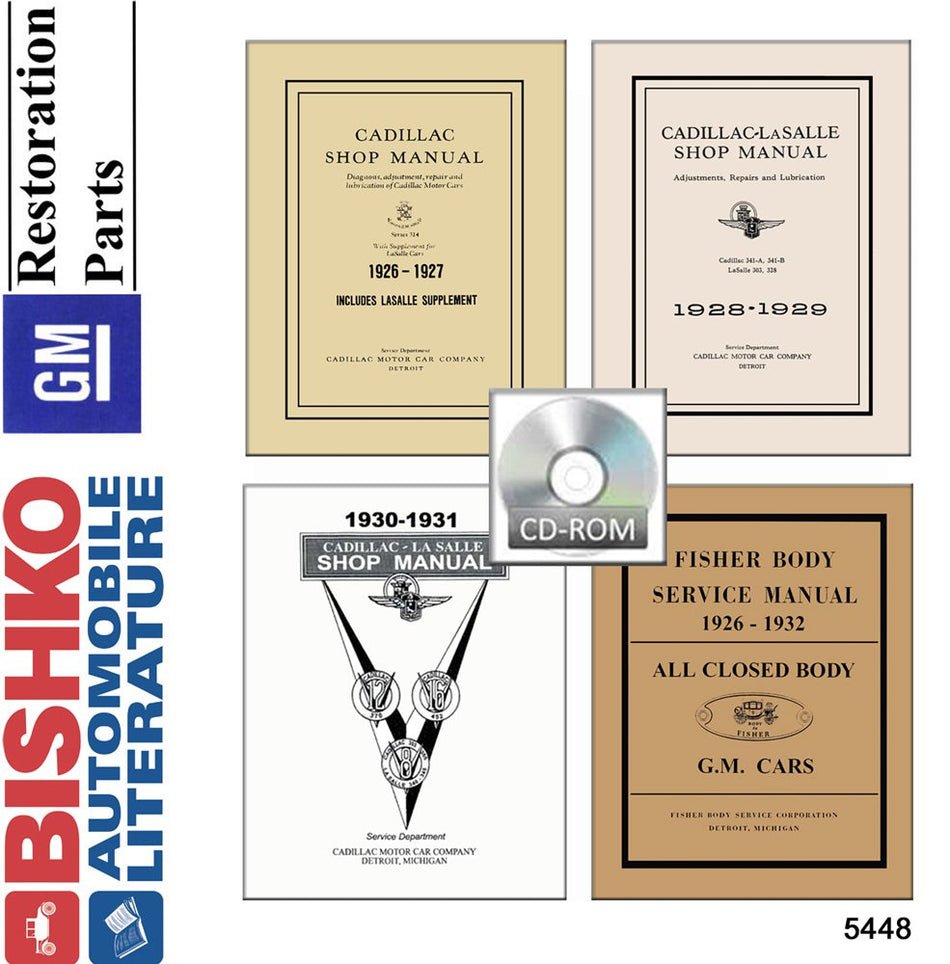 bishko automotive literature Shop Service Repair Manual CD for The 1926-1931 1927 1928 1929 1930 Cadillac