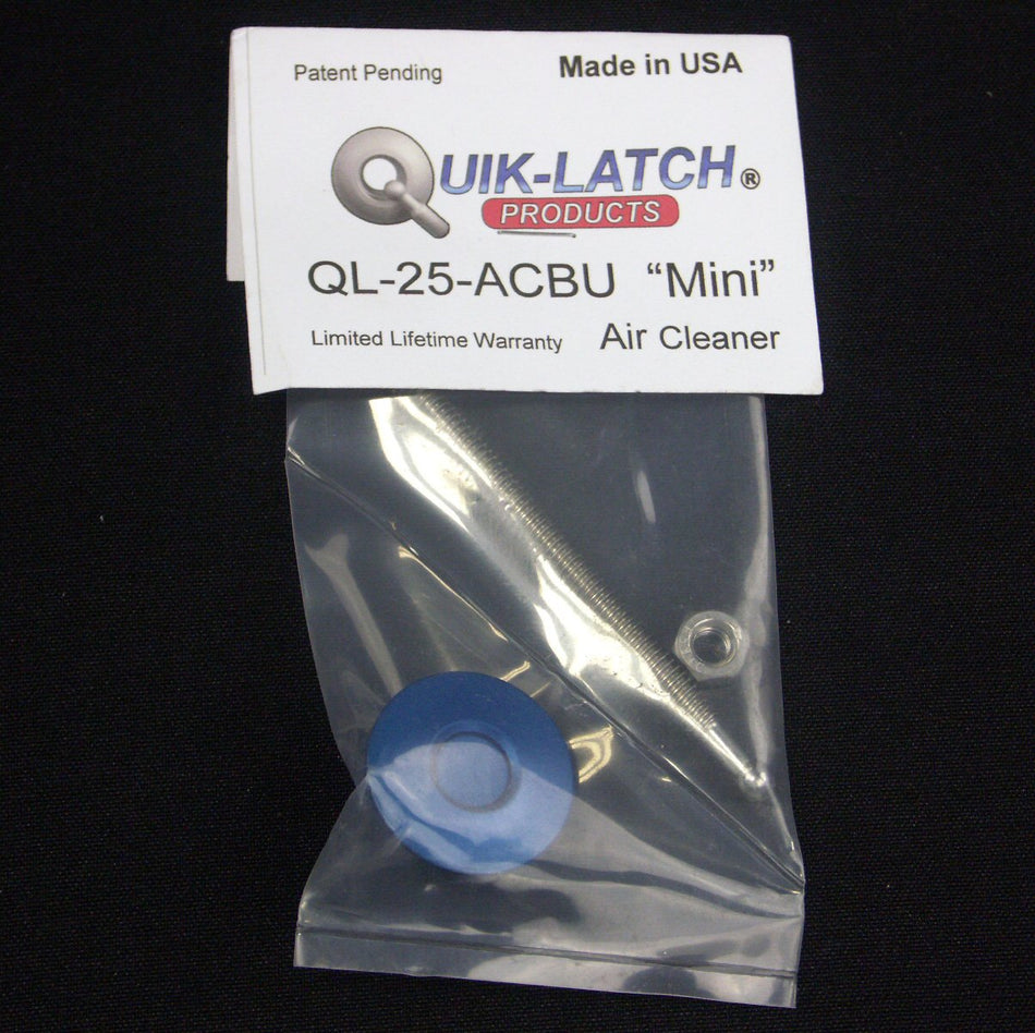 Quik-Latch Products QL-25-ACBU Blue Anodized Aluminum Mini Replacement Air Cleaner Wingnut Kit