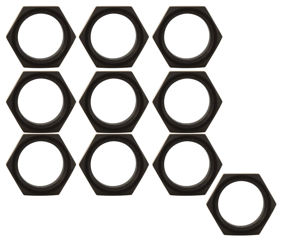 Allstar ALL18288-10 Black Thread Aluminum Jam Nut, (Pack of 10)