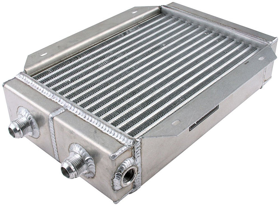 Allstar Performance ALL30145 8-3/4 x 15 Aluminum Flange Mount Dual Pass Oil Cooler