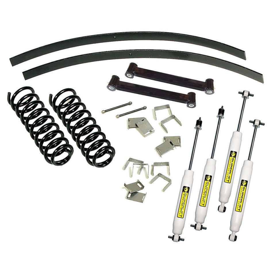 RealTruck SUPERLIFT SUSPENSION 2.5" Lift Kit for Jeep Comanchee | Complete Lift Kit with Front & Rear Shadow Series Shocks and Control Arms | K370 | Fits 1986-1992 Jeep Commanche