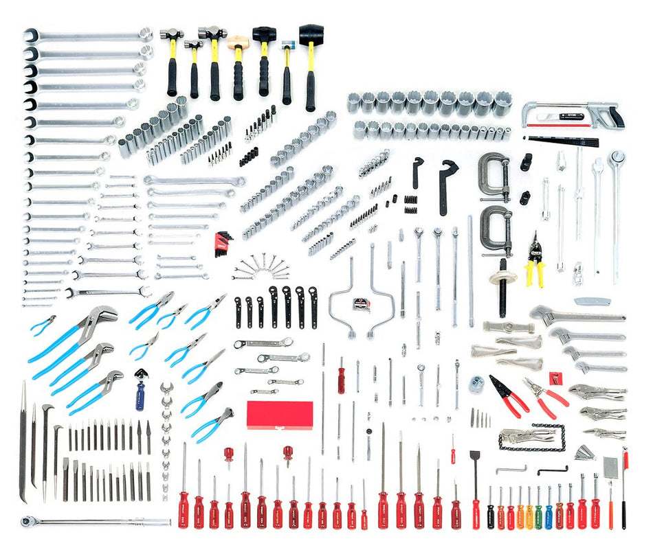 425 pc Mega Fraction Master Set 1/4 3/8 1/2 & 3/4 Tools Only