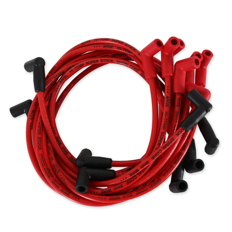 ACCEL 5148R Super Stock Spark Plug Wire Set - Spiral 8mm - Red