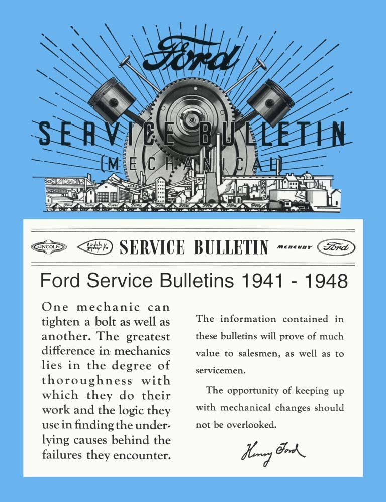 bishko automotive literature Shop Service Repair Bulletins Maintenance OEM for 1941 1946 1947 1948 Ford Car Truck
