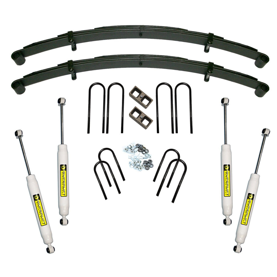 RealTruck SUPERLIFT SUSPENSION 4" Lift Kit for Chevy/GMC K-Series | Complete Lift Kit with Front & Rear Shadow Series Shocks | K428 | Fits 1973-1987 Chevrolet K10 / GMC K15 4WD