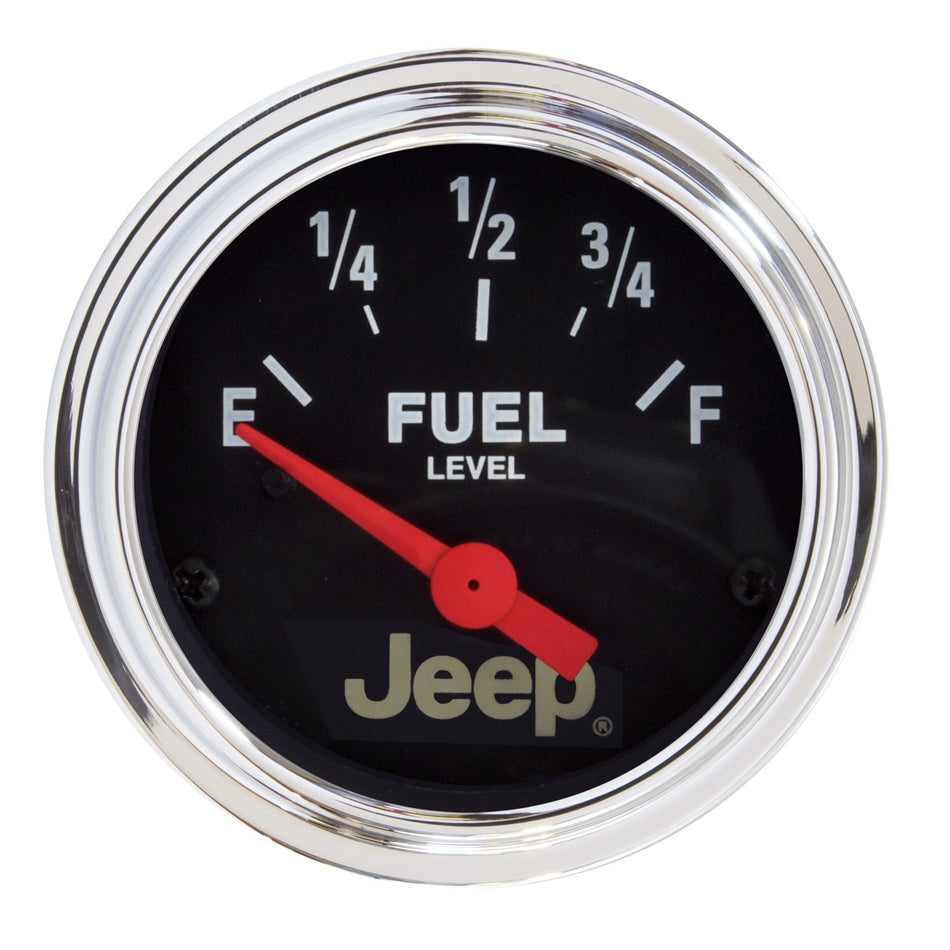 Auto Meter 880428 Jeep Electric Fuel Level Gauge, 2 1/16 - Short Sweep/Electric