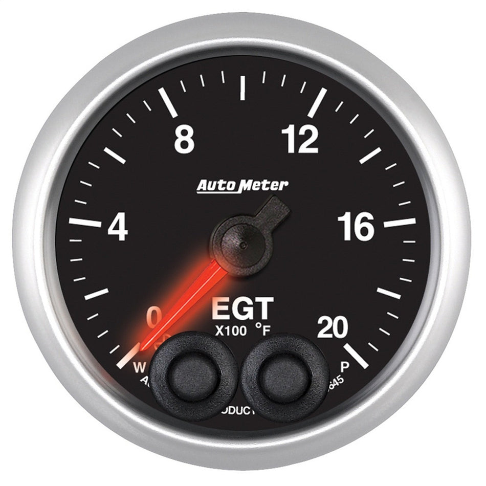 Auto Meter 5645 Elite 2-1/16 0- 2000 Degree Fahrenheit Exhaust Gas Temperature Pressure Gauge