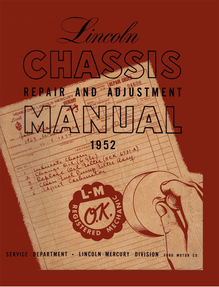 Bishko Automotive Literature 1952 Lincoln Capri Cosmopolitan Shop Service Repair Manual Engine Electrical Oem