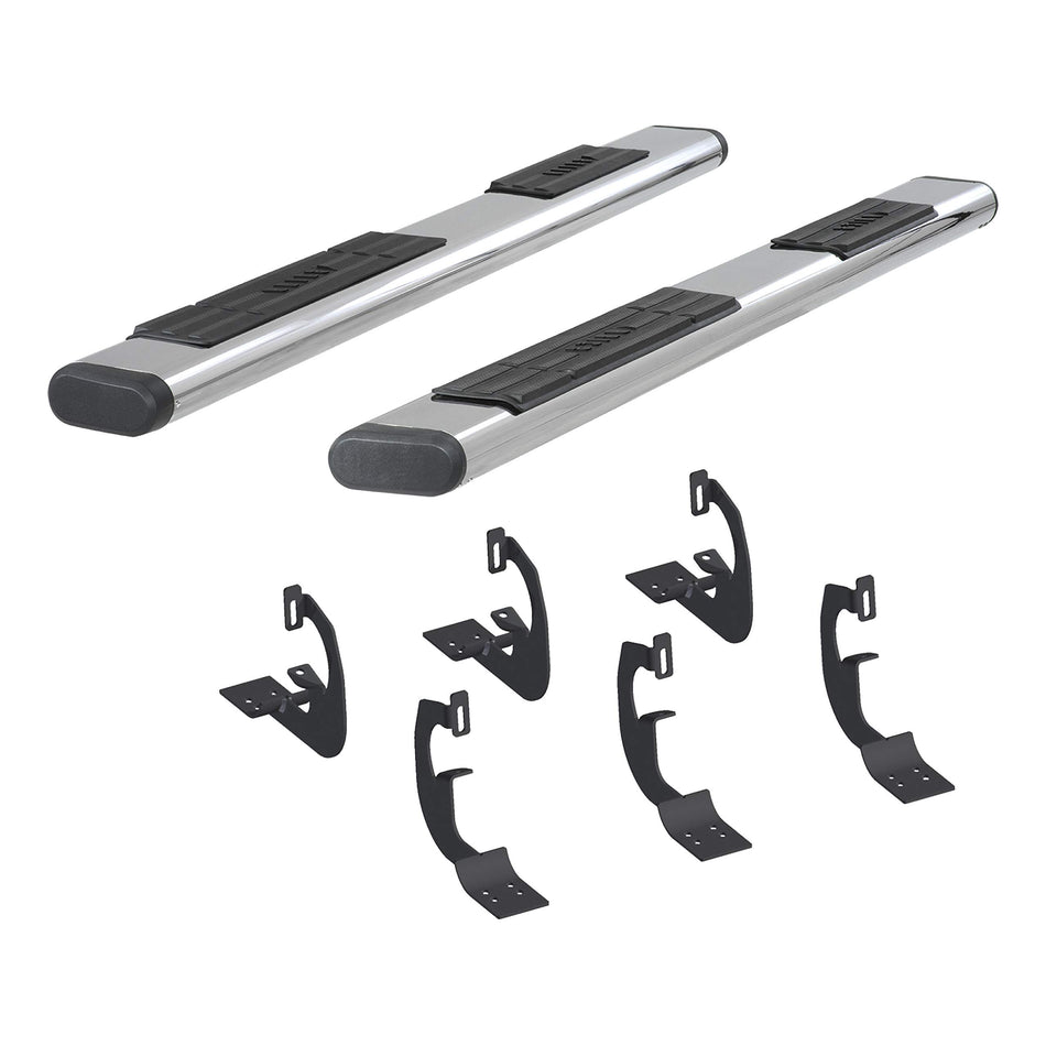 ARIES 4444007 6 x 75-Inch Oval Polished Stainless Steel Nerf Bars, Select Chevrolet Silverado, GMC Sierra