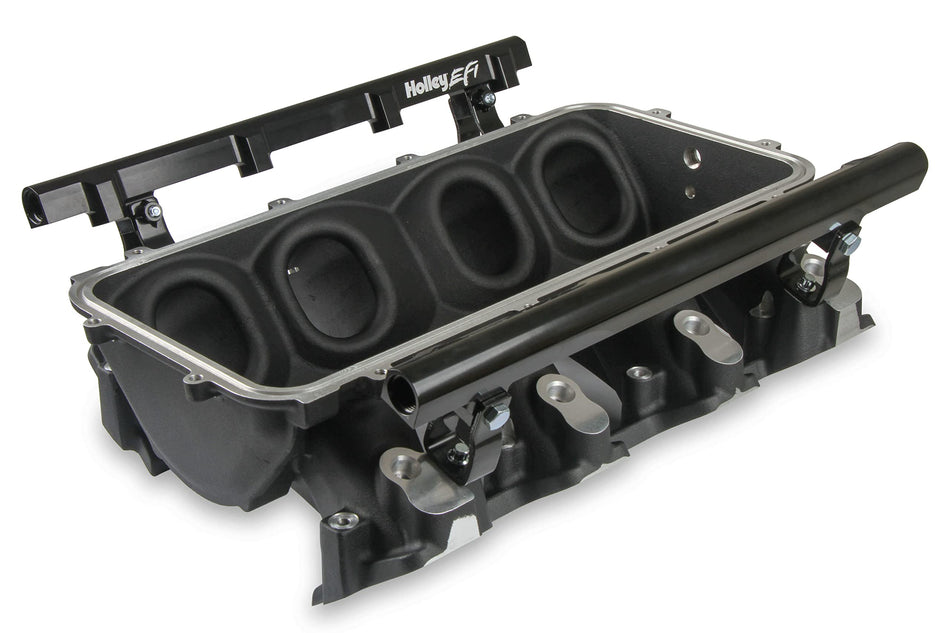 Holley 300-670BK: Base Manifold & Rails, Ls3 Lo Ram, Black