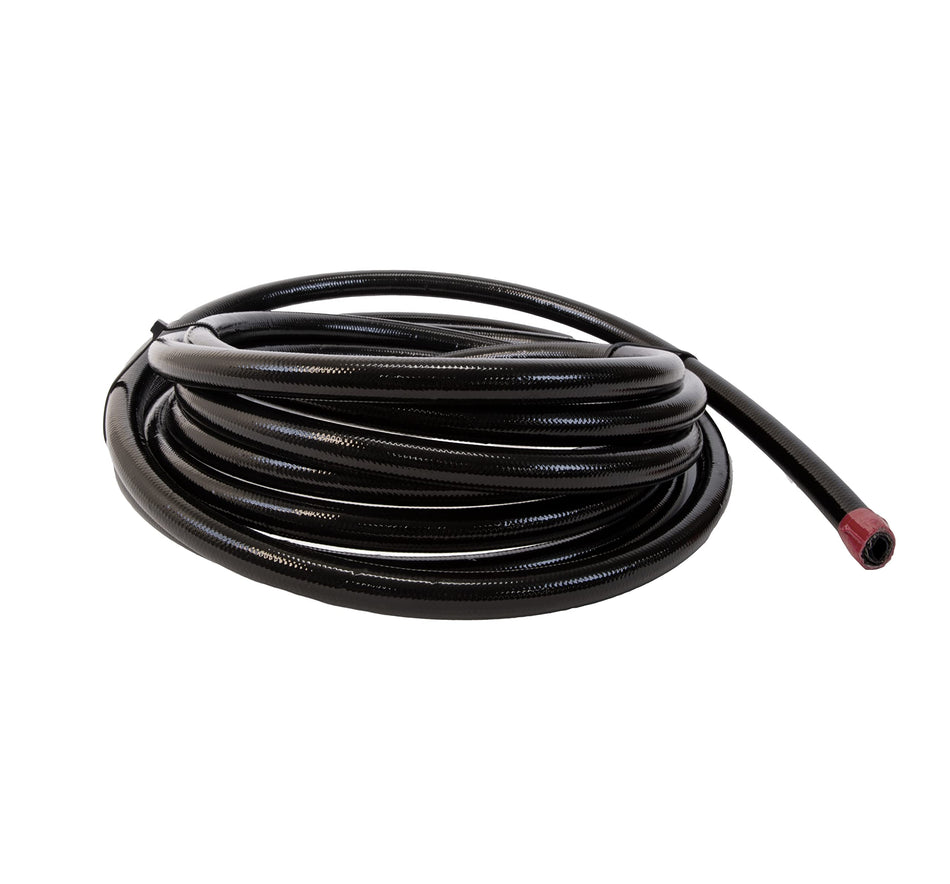 Aeromotive 15339 Stainless Steel Braided Black Jacketed PTFE Fuel Hose; AN-12 x 16'
