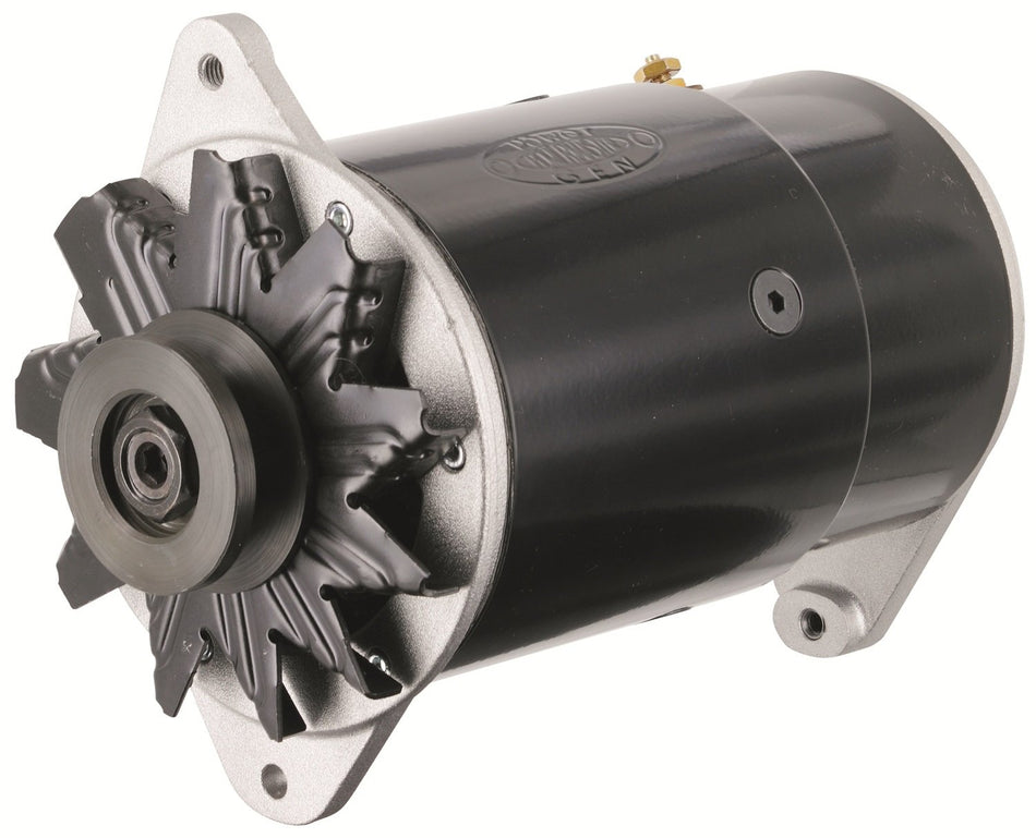 Powermaster Performance 82056 PowerGEN Alternator Long Case 60 Amp 50 Idle 6V Positive Ground Black PowerGEN Alternator