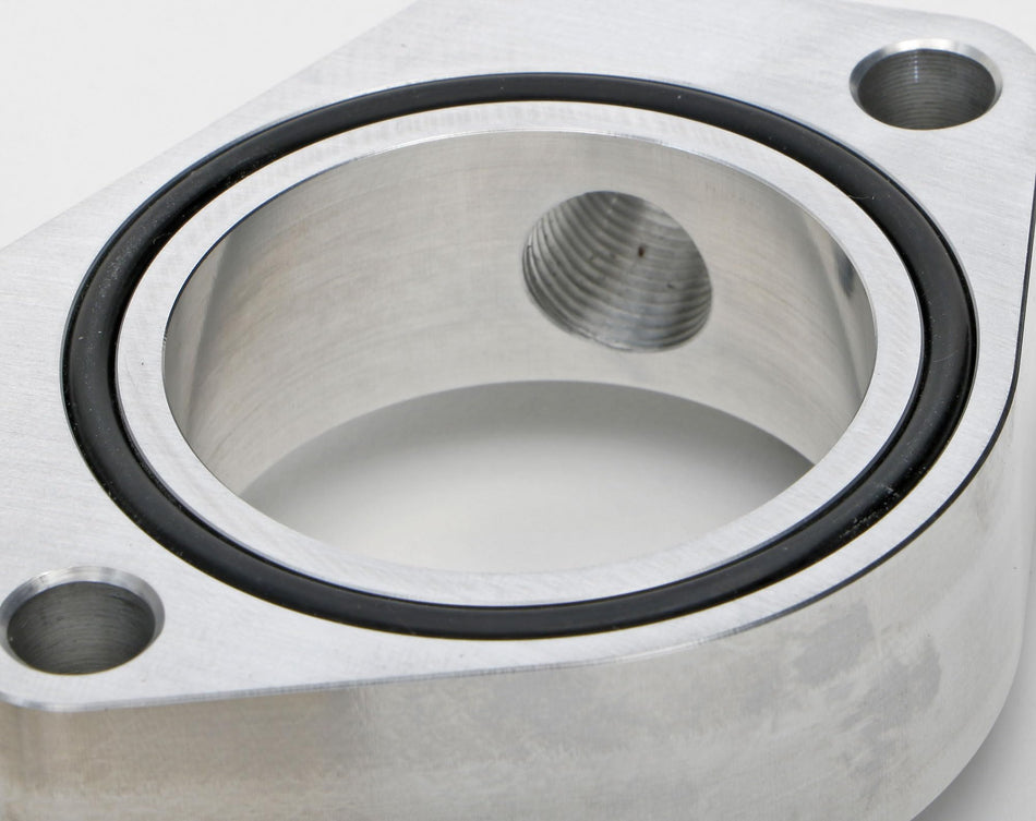 TRANS-DAPT PERFORMANCE - 1" BILLET WATER NECK RISER with DUAL 3/8" NPT PORTS (6104)