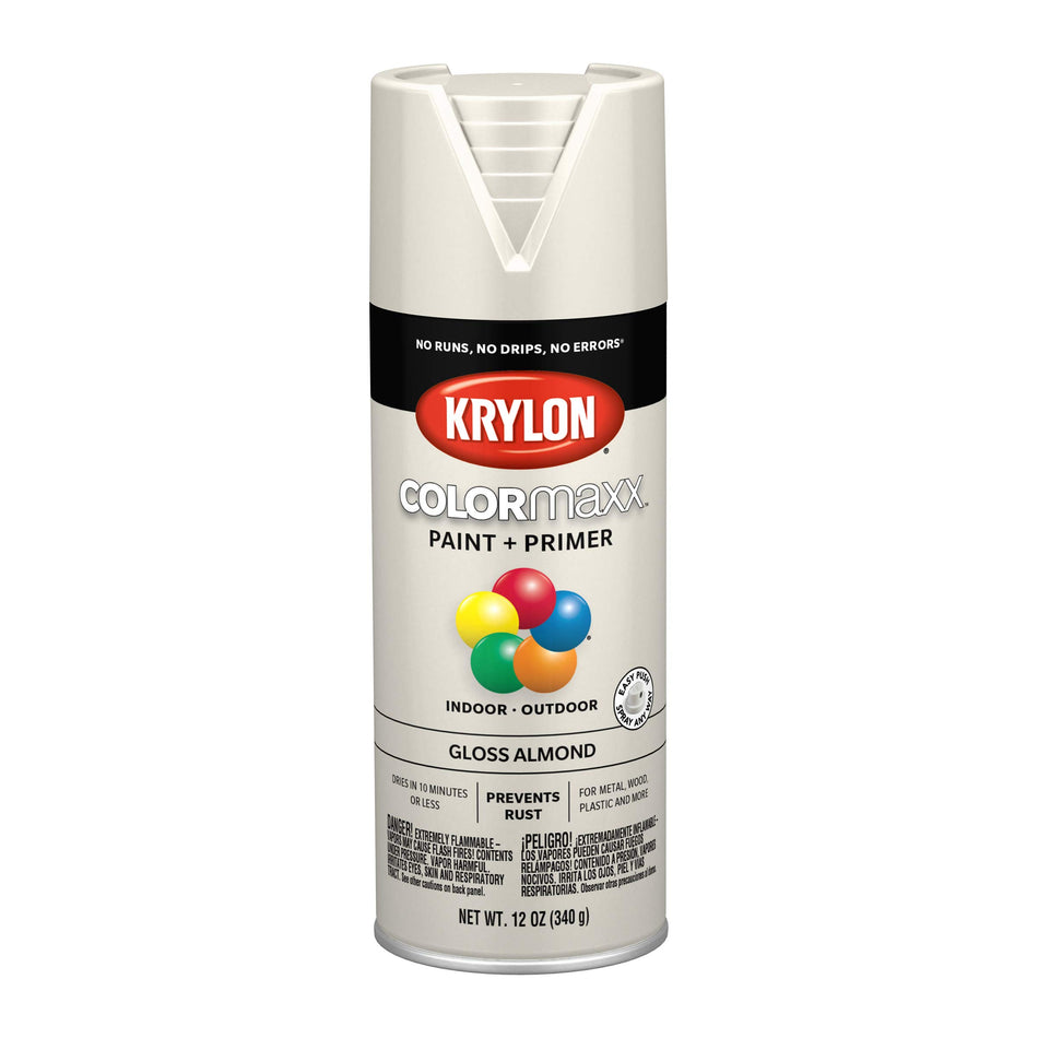 Krylon K05589007 COLORmaxx Spray Paint and Primer for Indoor/Outdoor Use, Metallic Satin Nickel 11 Ounce (Pack of 1)