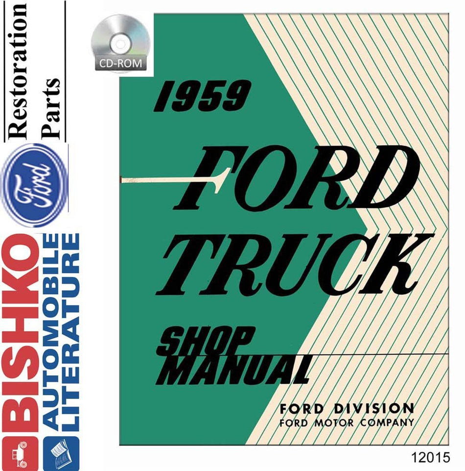 bishko automotive literature - Shop Service Repair Manual CD Engine Drivetrain Electrical OEM for The 1959 Ford Truck