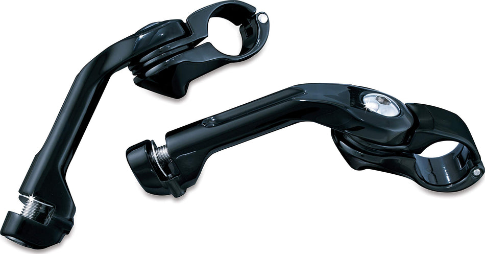 Kuryakyn 4526 Motorcycle Foot Controls: Tour-Tech Long Arm Cruise Mounts for 1-1/4 Engine Guards/Tubing, Chrome, 1 Pair