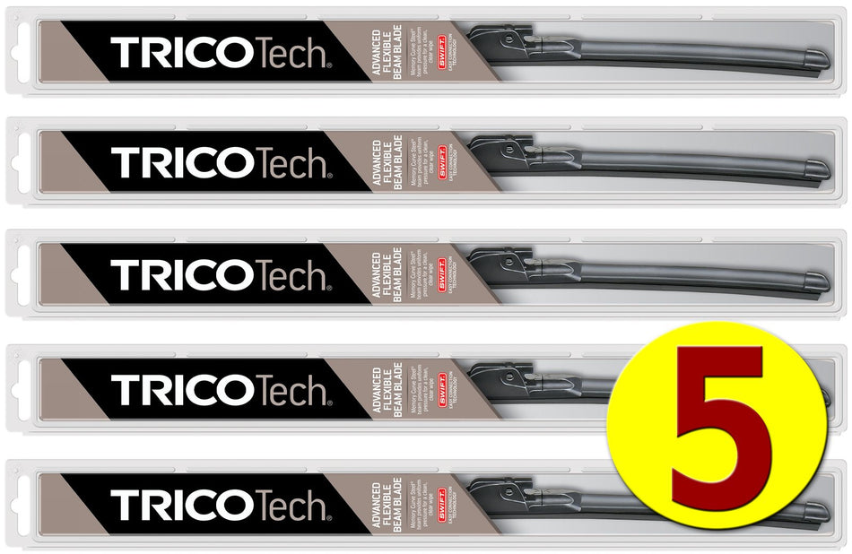 5-Wiper Factory Master Case - Bulk Wiper Blades for Fleets & Service Repair Shops - TRICO 19-180 18 Beam Blade Wipers fit Nearly Any Wiper Arm Attachment