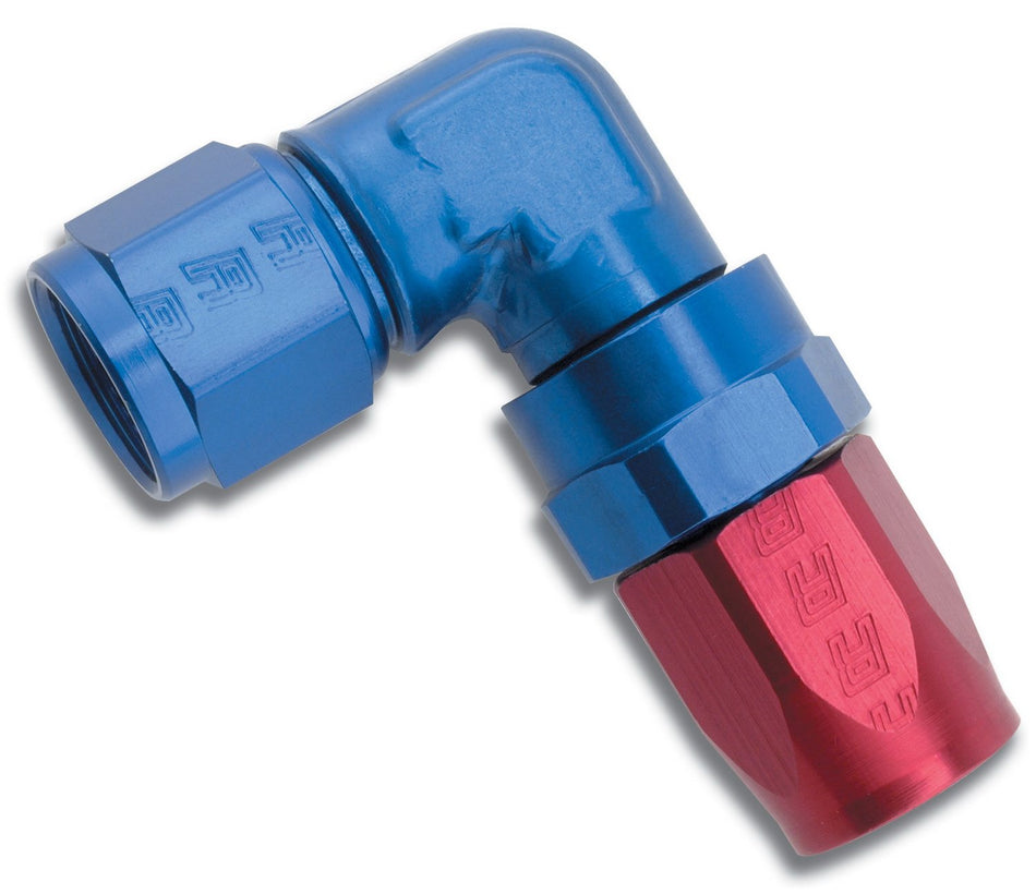 Edelbrock 613640 Full Flow Forged Swivel Hose End #6 90 Deg Anodize