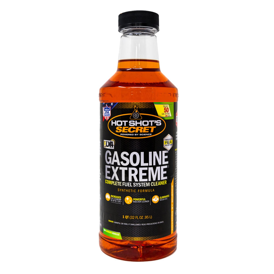 Hot Shot's Secret Gasoline Extremeu2013 32 Oz u2013 Concentrated One Tank Cleaner u2013 Powerful Synthetic Formula u2013 Fuel System Cleaner u2013 Lubricates Fuel System Components u2013 Increases Fuel Economy