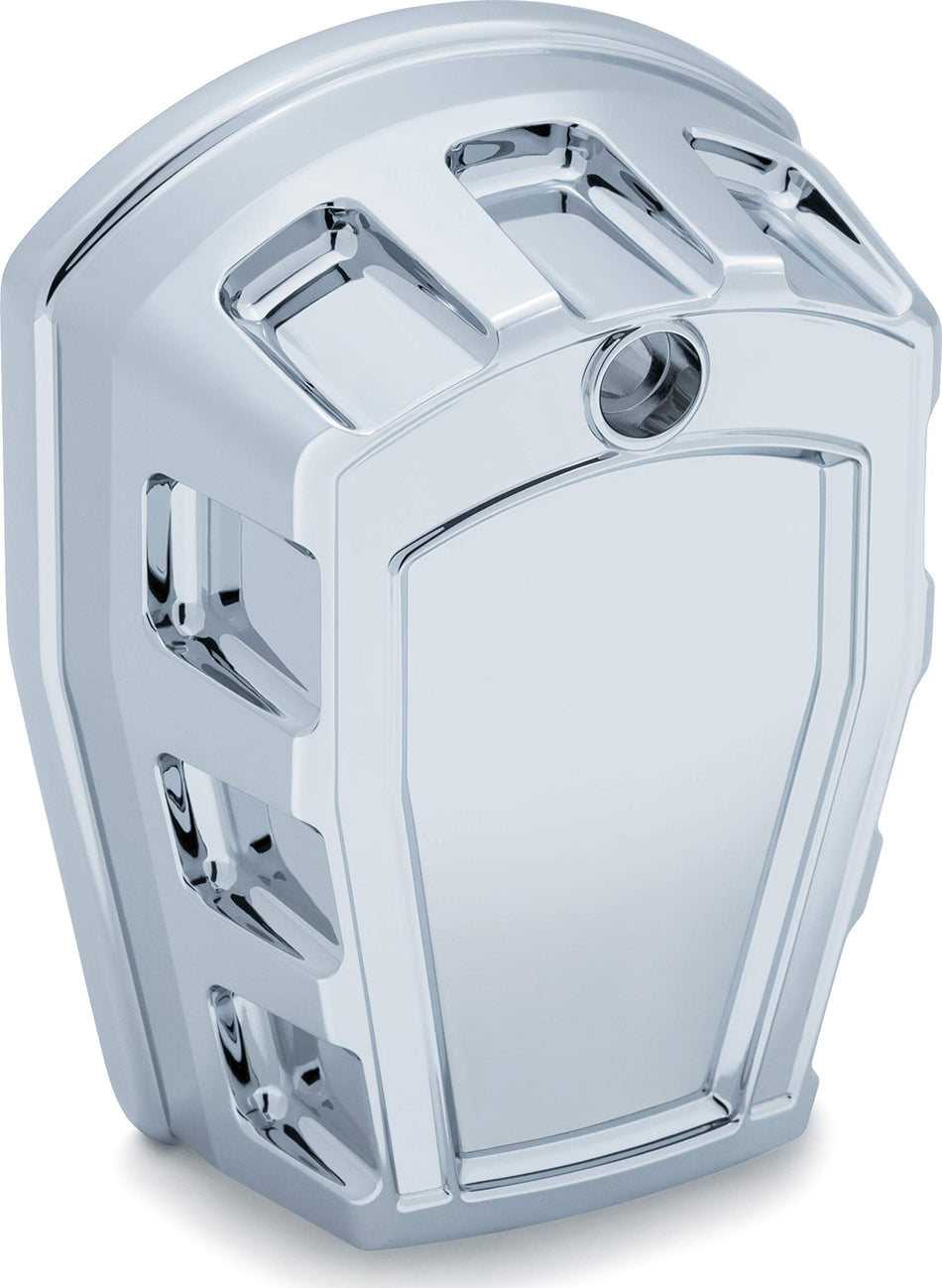 Kuryakyn 7474 Motorcycle Accent Accessory: Crusher Maverick Horn Cover for 1995-2019 Harley-Davidson Motorcycles, Chrome