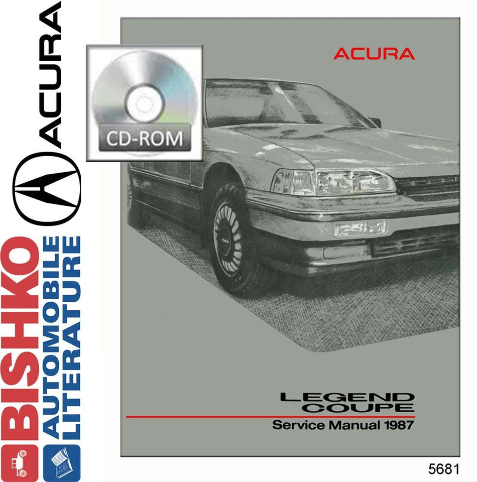 bishko automotive literature 1987 Acura Legend Coupe Shop Service Repair Manual CD Engine Drivetrain Wiring