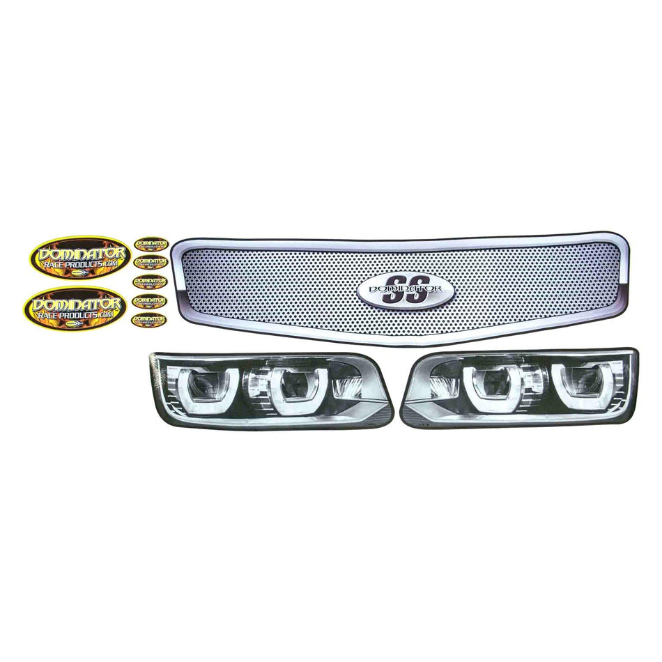 Dominator Race Products 308 SS Street Stock Car Head Light Decal Kit 3pc
