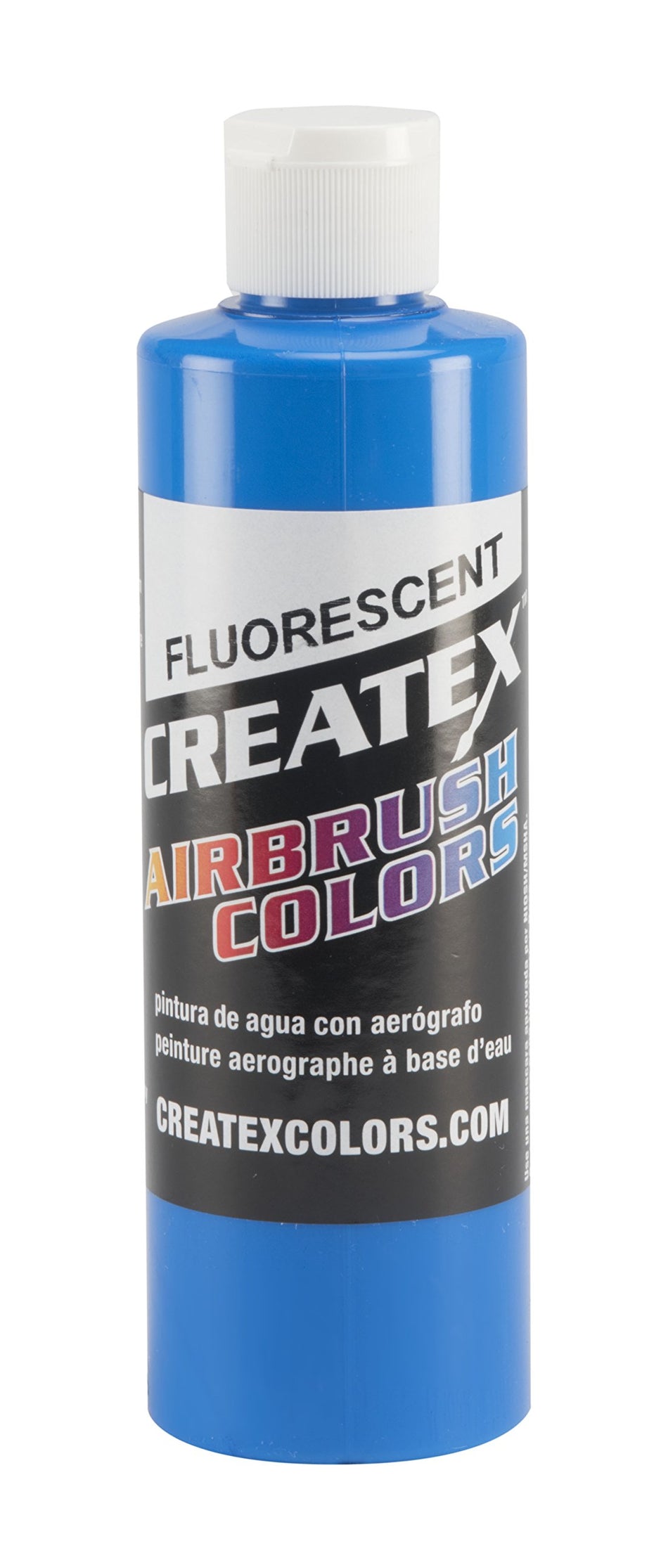 Createx Colors Paint for Airbrush, 8 oz, Fluorescent Blue