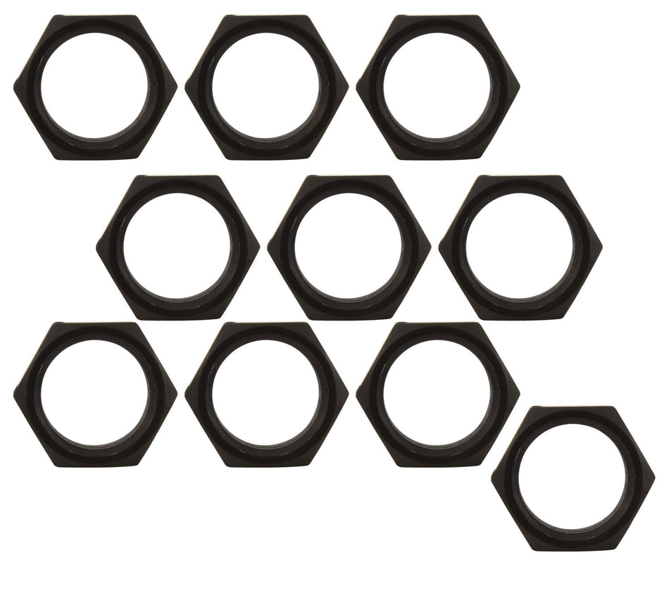 Allstar ALL18289-10 Black Thread Aluminum Jam Nut, (Pack of 10)