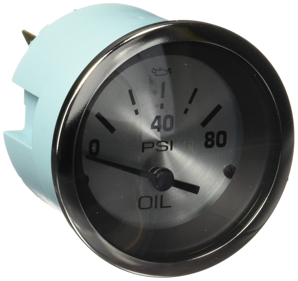 Sierra International 63479P Sterling Electric 0 to 80 Psi Dial Range Scratch Resistant Oil Pressure Gauge, 2