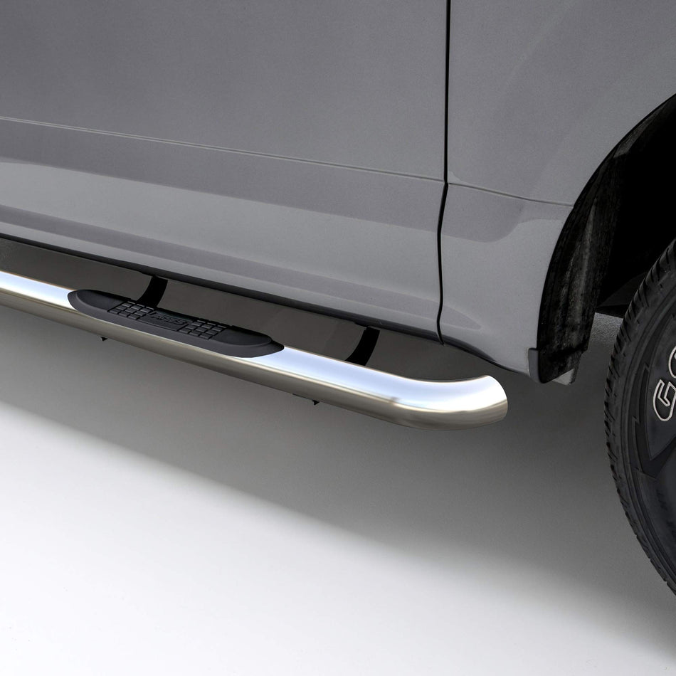 ARIES 202003-2 3-Inch Round Polished Stainless Steel Nerf Bars, No-Drill, Select Toyota Tundra