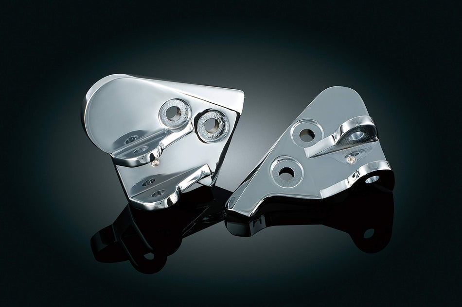 Kuryakyn 4544 Motorcycle Foot Controls: Footpeg Mounts for 2001-17 Honda Motorcycles, Chrome, 1 Pair