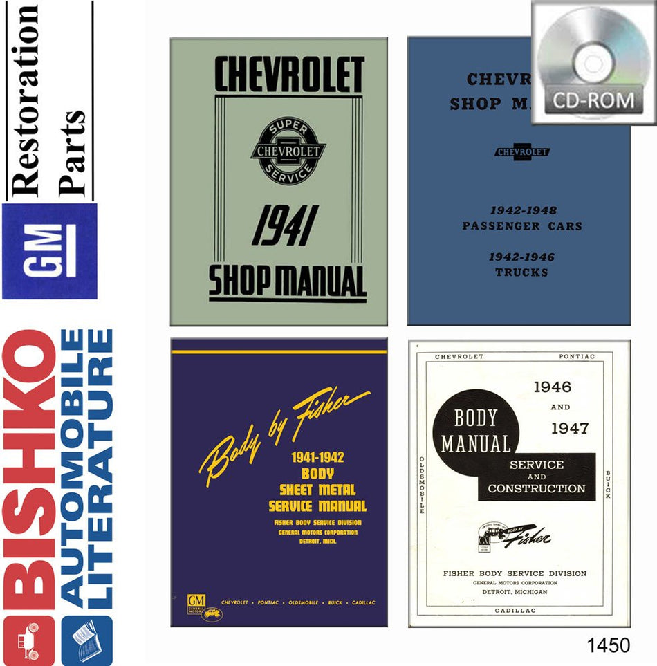 bishko automotive literature 1941 1947 1948 Chevrolet Master Special Shop Service Repair Manual CD Engine