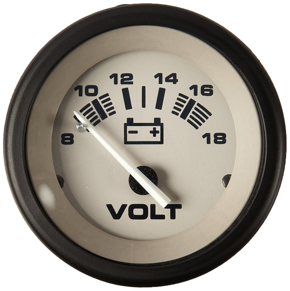 Sierra International 61548P Driftwood 8 to 18 Vdc Dial Range Scratch Resistant System Voltmeter, 2