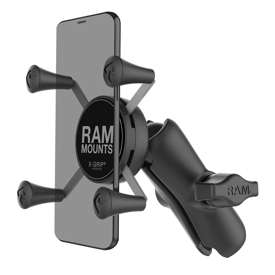 RAM Mounts RAP-HOL-UN7B-201U X-Grip Phone Holder with Composite Double Socket Arm(Medium) Compatible with RAM B Size 1 Ball Components