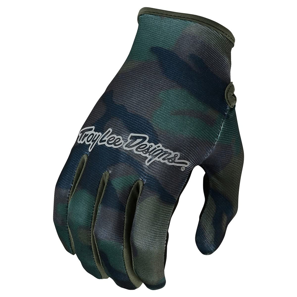 Troy Lee Designs Motocross Motorcycle Dirt Bike Racing Mountain Bicycle Gloves, FLOWLINE Glove (Army, Medium)