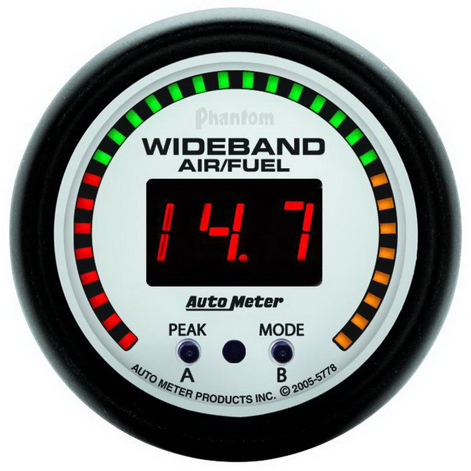 Auto Meter 5778 Phantom 2-1/16 Wideband Air/Fuel Ratio Gauge Kit with Sensor
