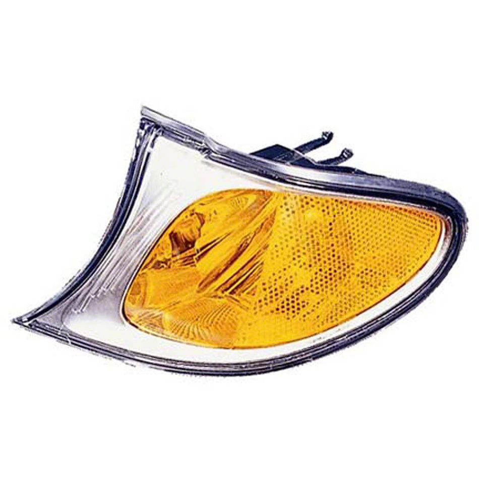 GetAllParts New Passenger Side Right Silver Bezel Amber Parking Lamp Lens and Housing