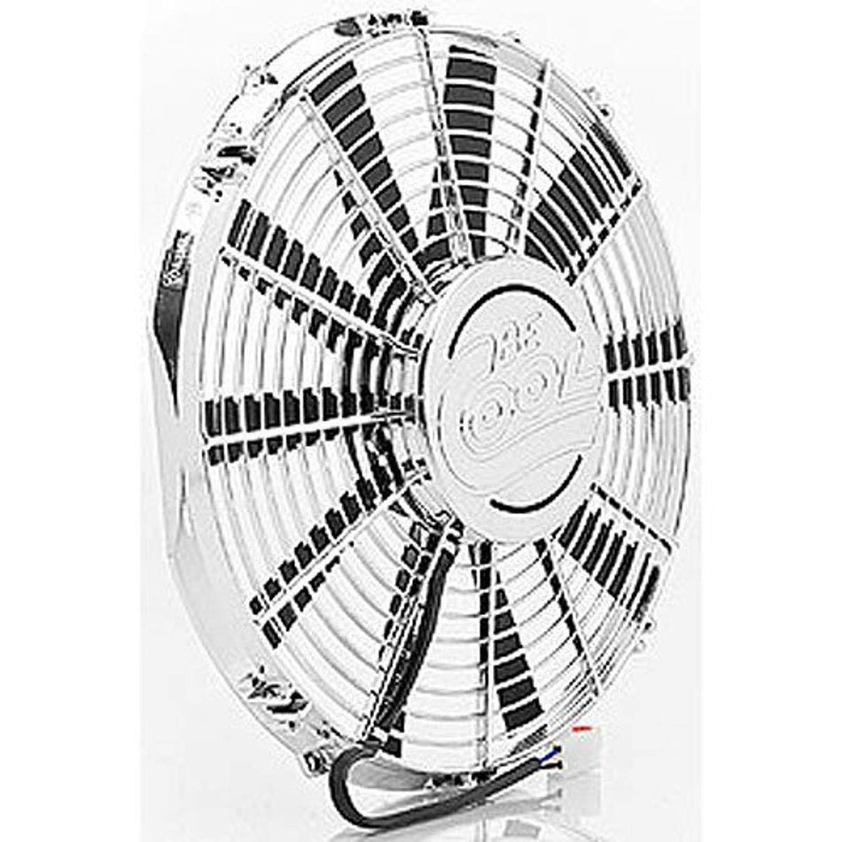 Be Cool 75109 Show & Go 12" Chrome Puller Fan with Billet Cover